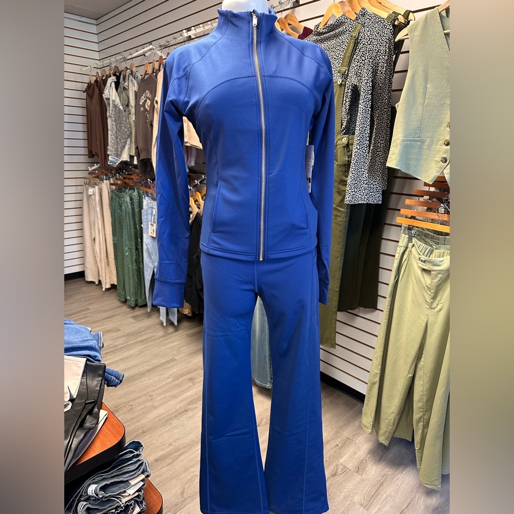 Royal Blue Fleece lined 2 Piece Flare Set
